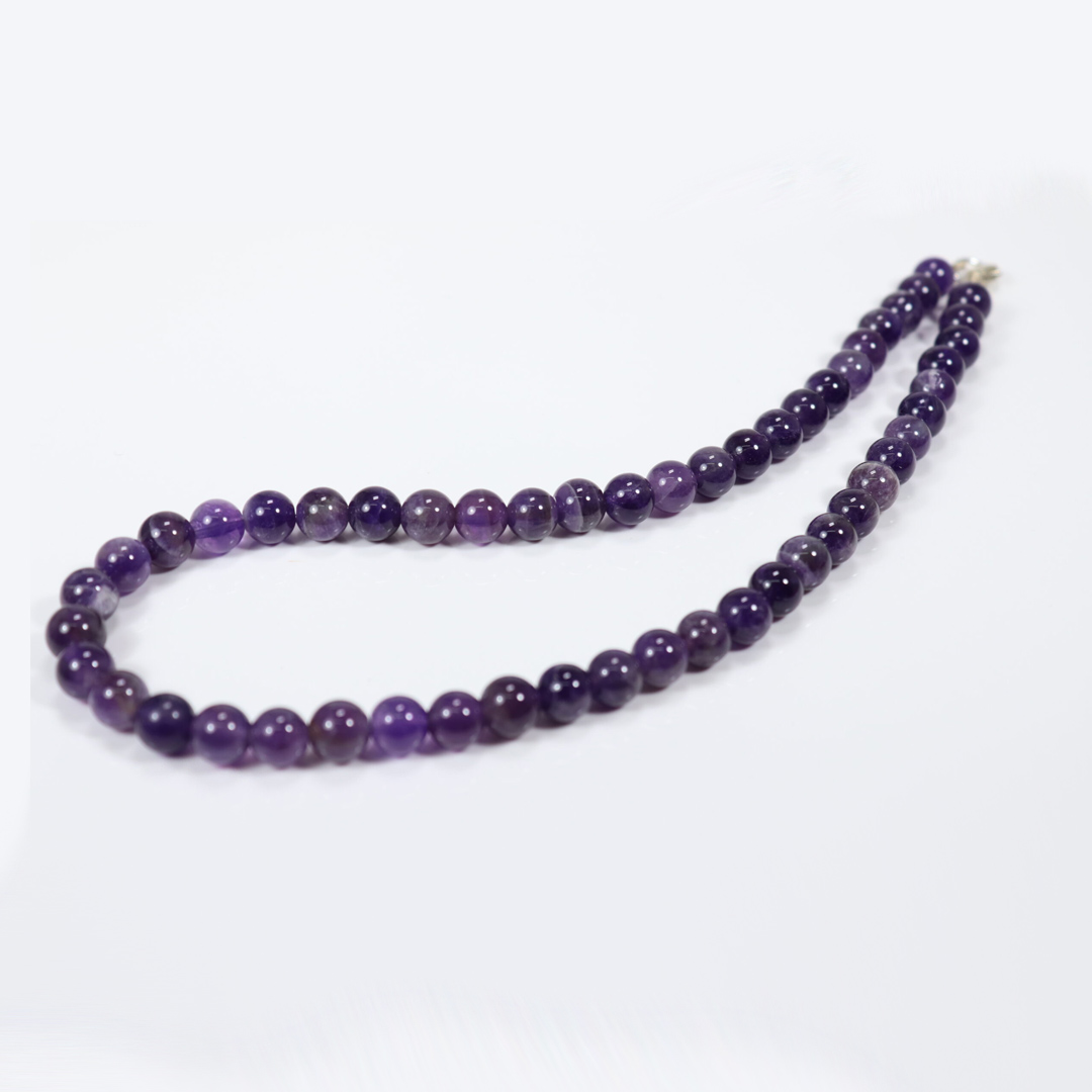 African Amethyst Bead Necklace - Ray Griffiths Fine Jewelry